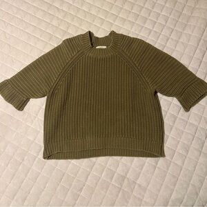 Anthropologie Maeve Mackenzie Sweater in Olive Green Size XS